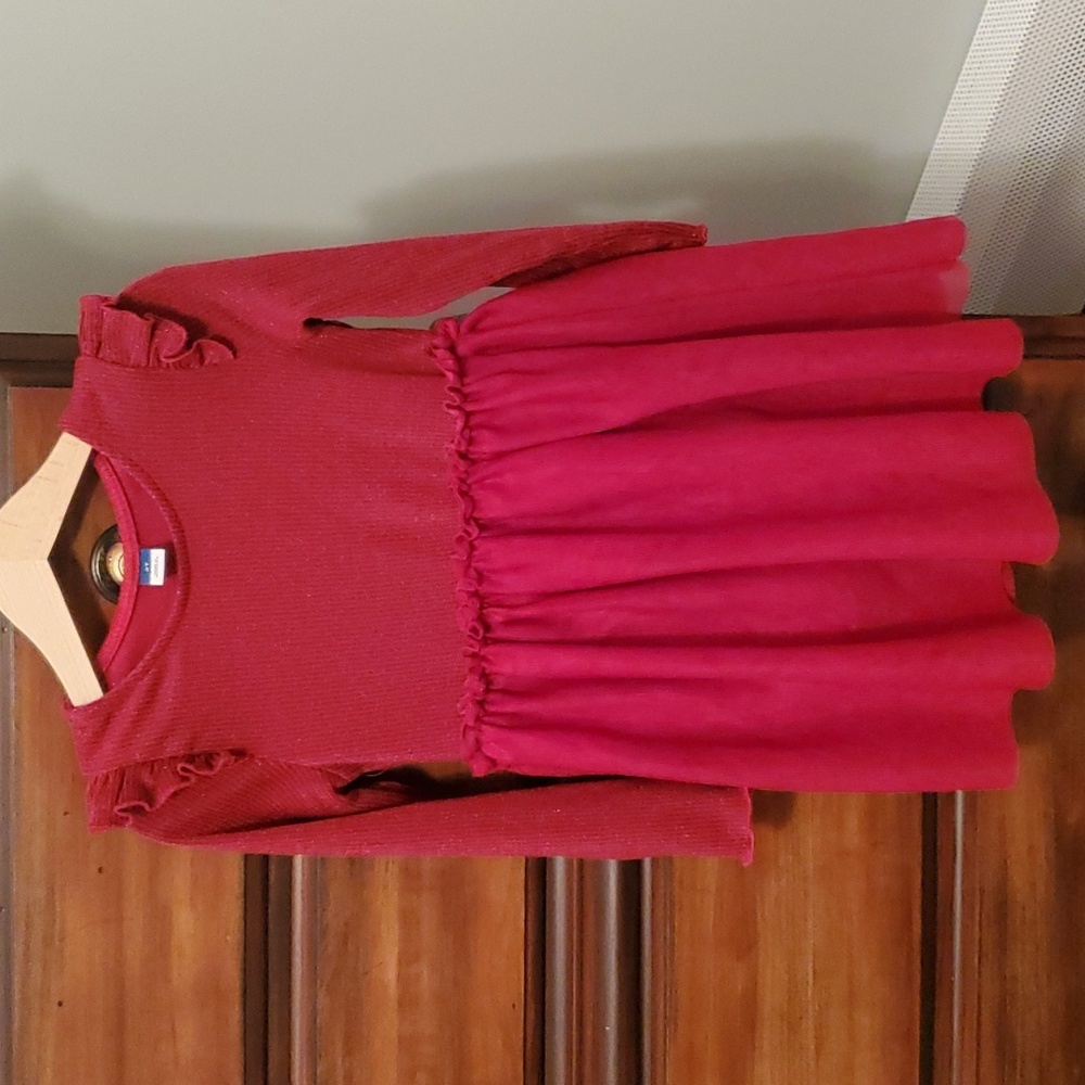Toddler Girl Red Sparkly Dress